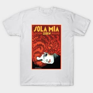 SOLA MIA Italian Hair Shampoo Lotion Advertisement Vintage Art Deco T-Shirt